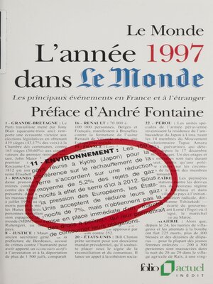 cover image of L'année 1997 dans Le Monde